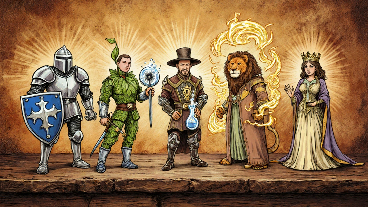 Herbal heroes representing milk thistle, artichoke, dandelion, turmeric, phosphatidylcholine, and CDCA.