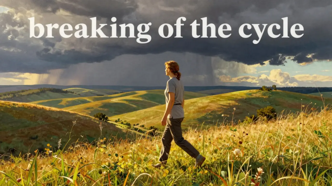 A person walking confidently through a sunny landscape, symbolizing health recovery and vitality.